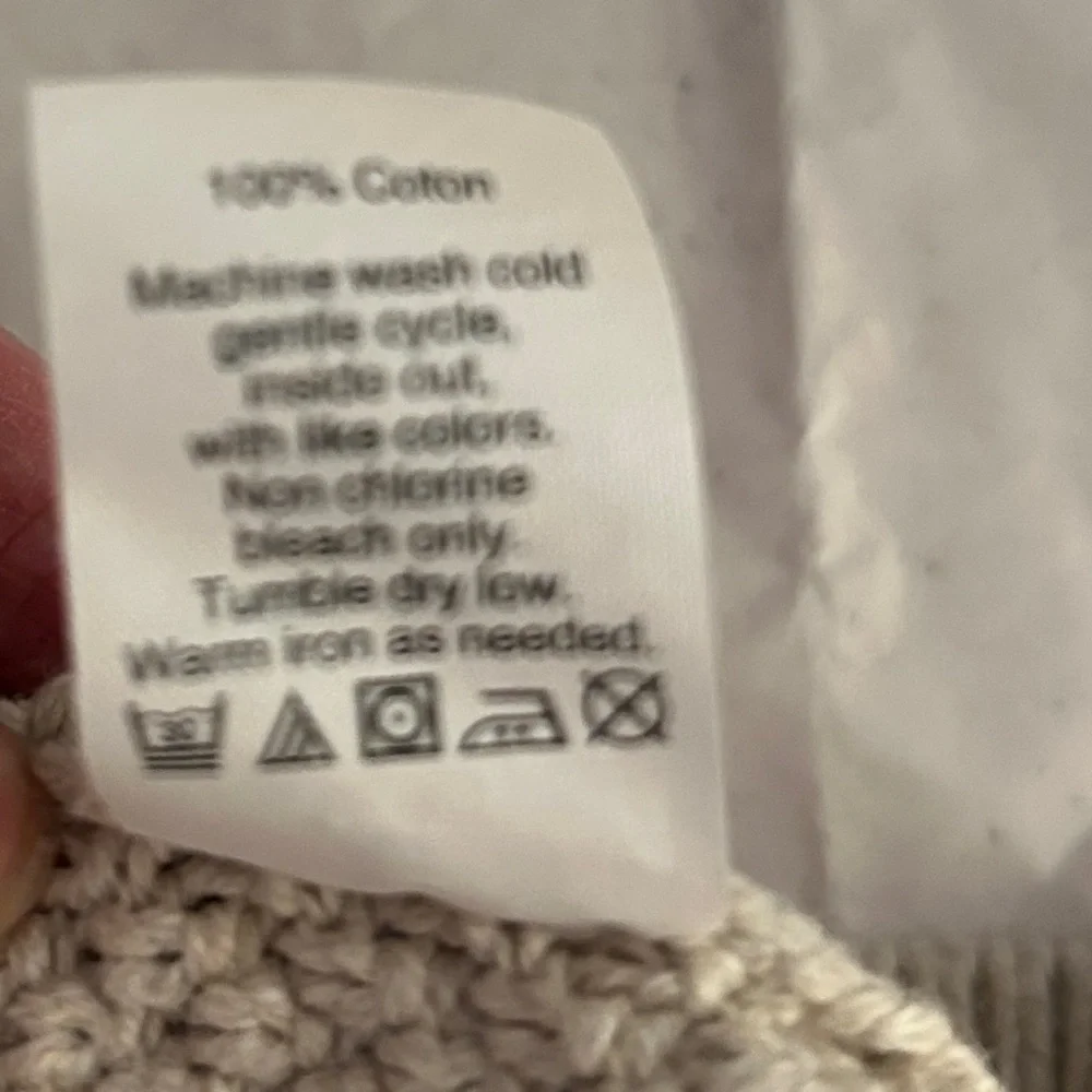 J.Crew 100% Cotton Cable Knit Sweater | Cream | Size L | Never Worn